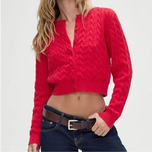 Frankie’s Bikinis Dudley Cable Knit Cardigan